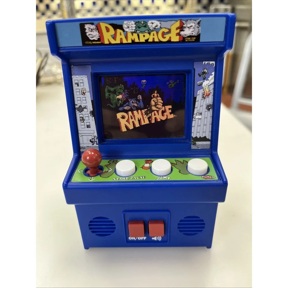 Rampage Mini Arcade Machine Retro Handheld Game Tested & Working